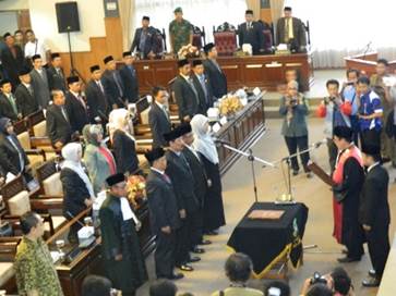 Pelantikan Pimpinan DPRD Kuningan.